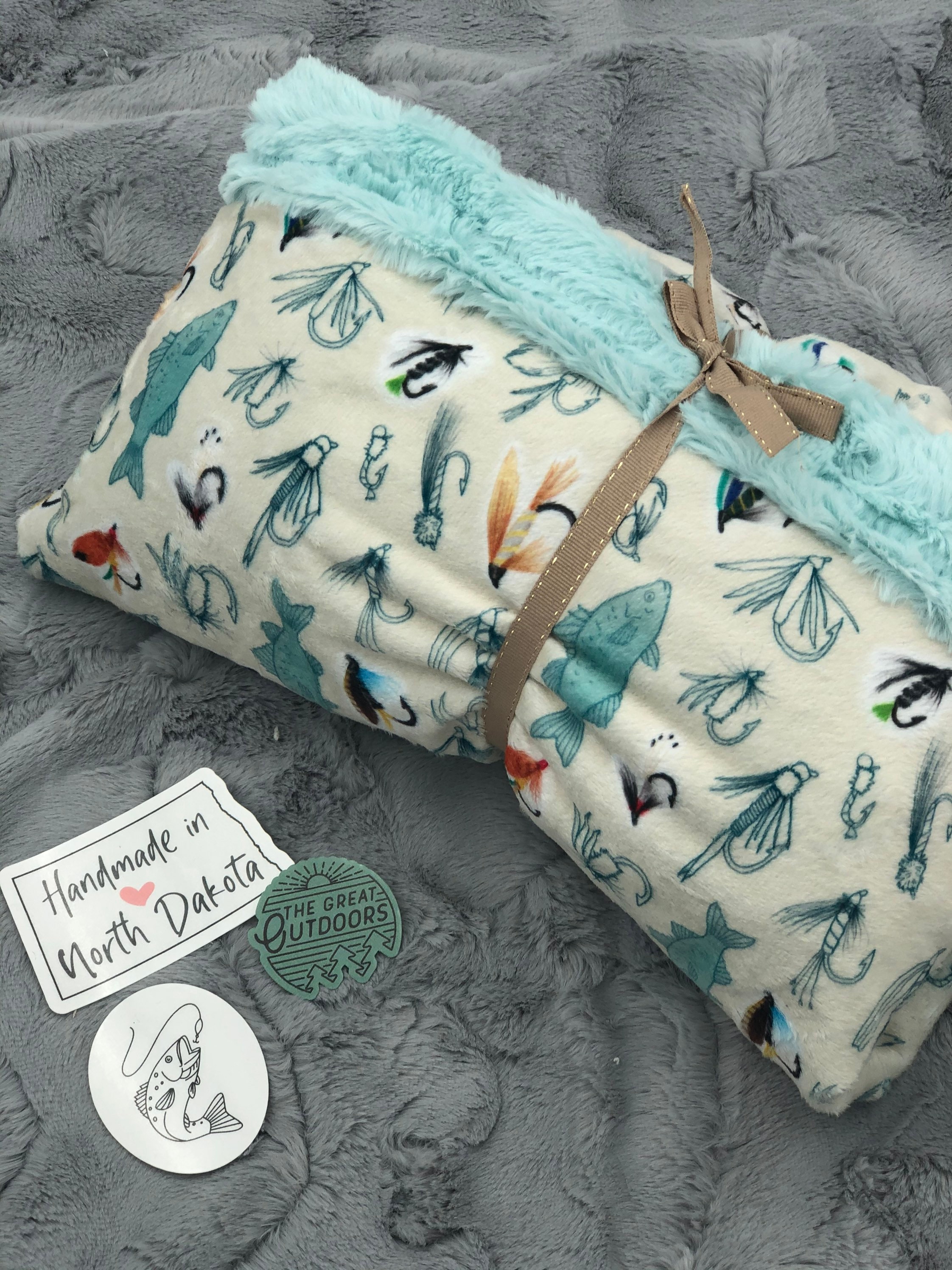 Fish and Lures Baby Blanket 