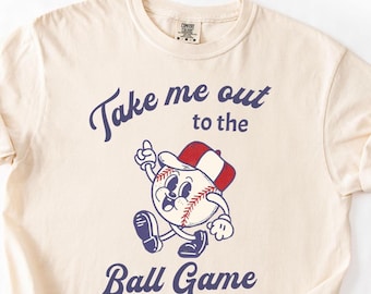Baseball Game Day Shirt, Take Me Out To The Ballgame Tee, Vintage Sports Baseball T-Shirt, Retro Summer Baseball shirt women
