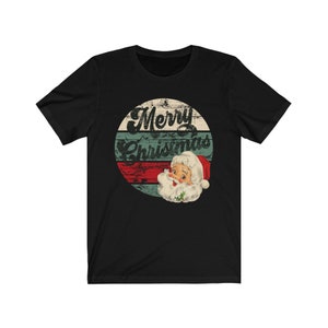 Vintage Santa Claus Shirt Family Old fashioned Christmas Vintage Christmas T-Shirt for Women, Red Cute Vintage Santa Shirt Baby shirt image 5