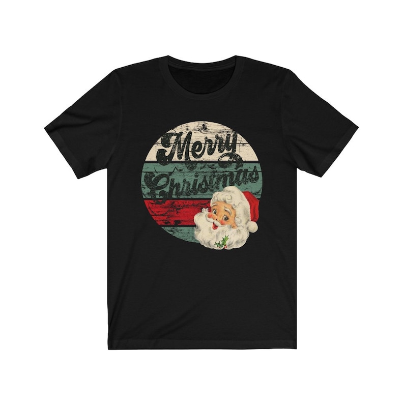 Vintage Santa Claus Shirt Family Old fashioned Christmas Vintage Christmas T-Shirt for Women, Red Cute Vintage Santa Shirt Baby shirt image 5