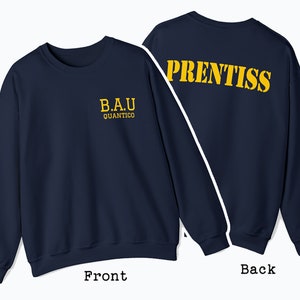 BAU sweatshirt Quantico Special Agent Prentiss back print sweatshirt Vintage team Criminal Minds blanket TV Homage sweater