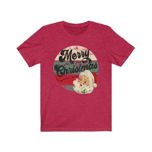 Vintage Santa Claus Shirt Family Old fashioned Christmas Vintage Christmas T-Shirt for Women, Red Cute Vintage Santa Shirt Baby shirt image 6
