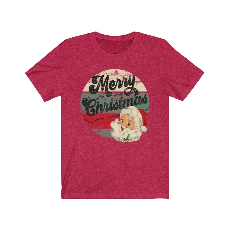 Vintage Santa Claus Shirt Family Old fashioned Christmas Vintage Christmas T-Shirt for Women, Red Cute Vintage Santa Shirt Baby shirt image 6