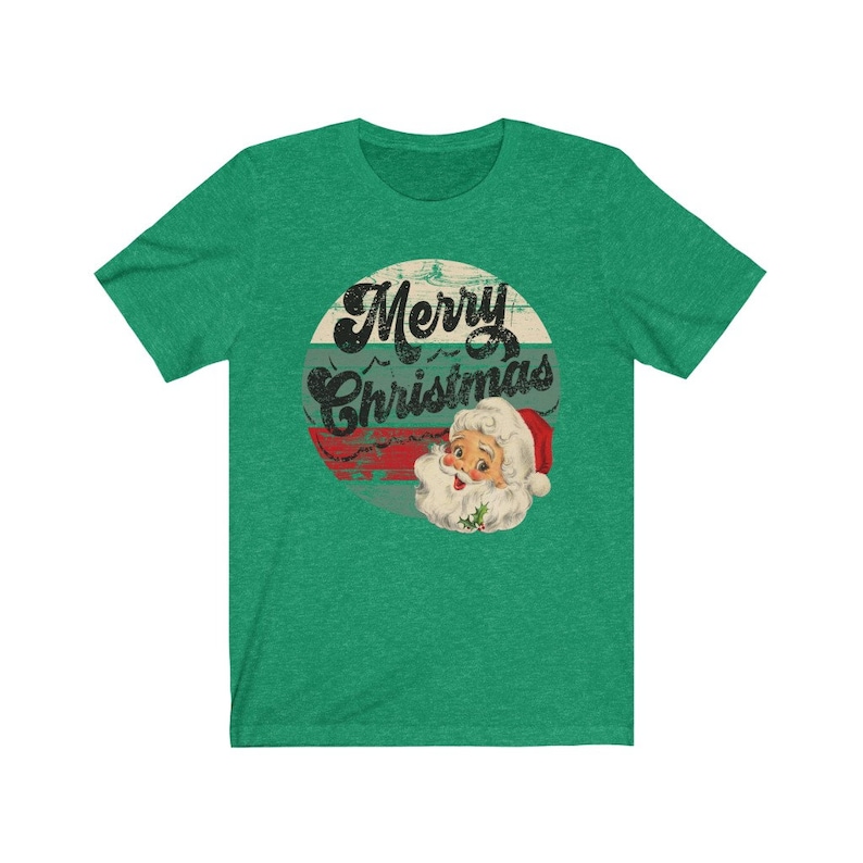 Vintage Santa Claus Shirt Family Old fashioned Christmas Vintage Christmas T-Shirt for Women, Red Cute Vintage Santa Shirt Baby shirt image 8