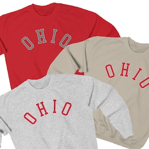 Ohio State Sweatshirt football games O.S.U 80s 90s vintage Ohio sweater Varsity Gifts College State crewneck Souvenir women