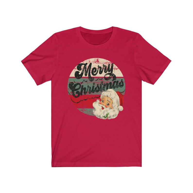 Vintage Santa Claus Shirt Family Old fashioned Christmas Vintage Christmas T-Shirt for Women, Red Cute Vintage Santa Shirt Baby shirt image 7