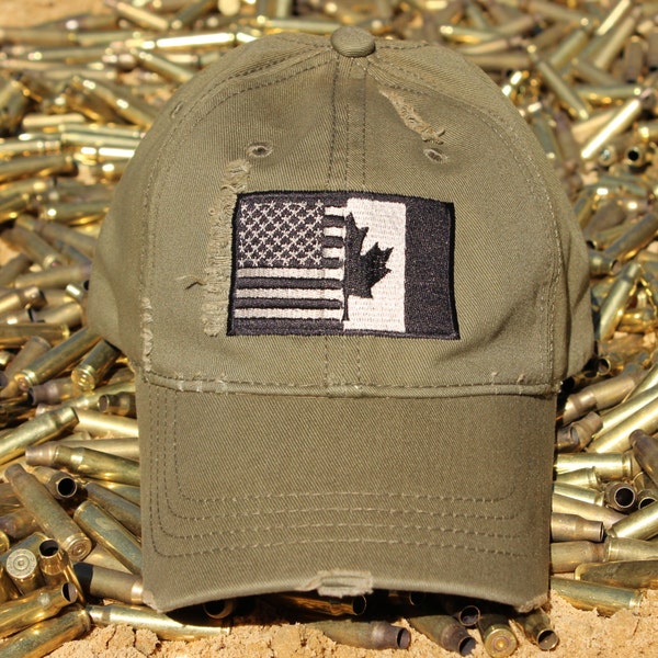Fratello d'armi americano / canadese bandiera cappello