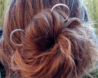 Set of 2 long hairpins, proven hairpin rose gold-colored hair pin bun holder hair fork hair stick hair accessories bridal updos