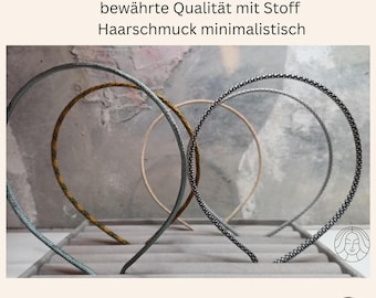 Haareif schmal mit Stoff hairband hair wear elegant leicht sportliches Design hairband