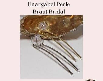 Pearl hair fork sturdy proven hairpin gold-colored hair pin bun holder hair stick hair accessories updo bridal updos