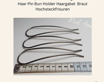 Large, long, very sturdy hairpins in anthracite color are ideal for updos