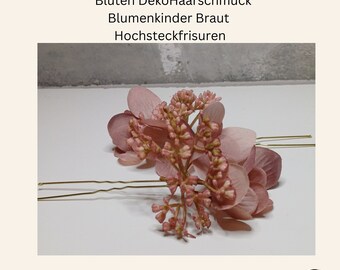 Hairpins with flowers for updos, wedding jewelry, vintage