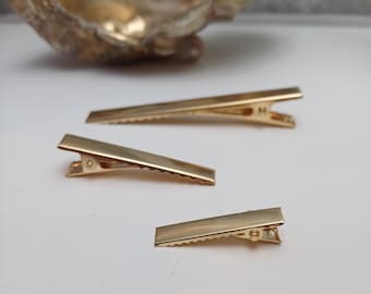 Set of 4 clip barrettes gold-coloured clip barrette updo bun bridal hairstyles