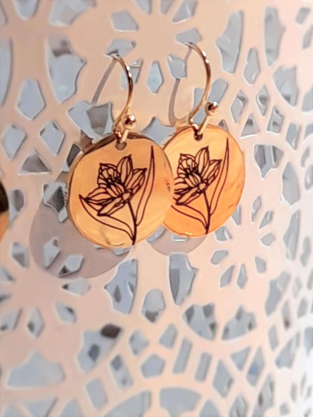 Artikel: Oorbellen (hangers), goud, The family tree by Little Suzies