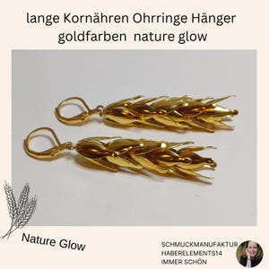 long ears of corn earrings gold-colored