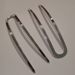 French large hairpins sturdy made of steel silver-colored bun pin bun holder hair fork updos cute bride