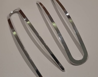 2er- Set bewährte stabile Haarnadeln aus Stahl in silberfarben , Bun Pin, Bun Holder, lange Haargabel in Silberfarben für Hochsteckfrisuren