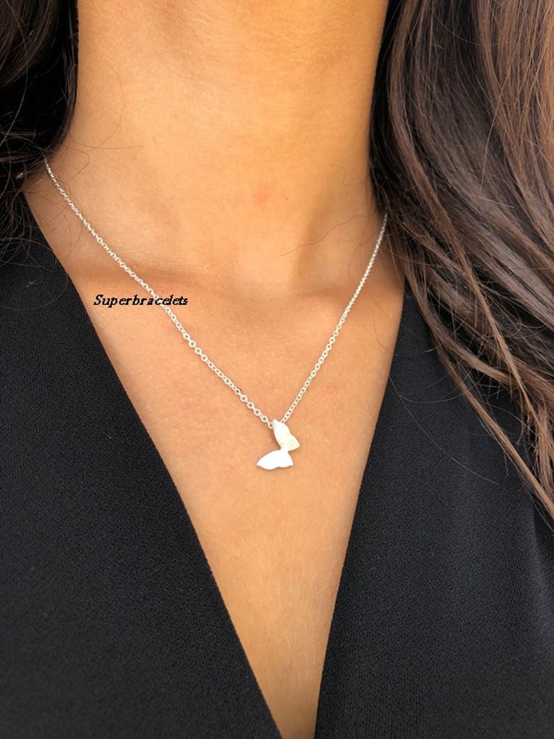 cute animal necklace silver butterfly necklace butterfly necklaces cute butterfly necklace dainty necklace bridesmaid gift
