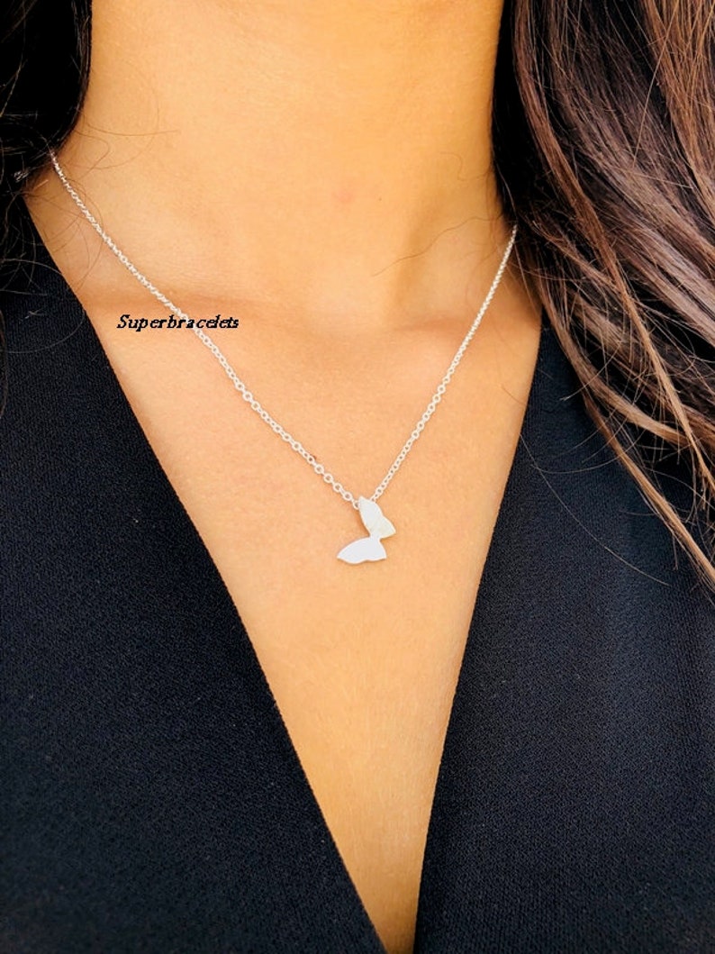 cute animal necklace silver butterfly necklace butterfly necklaces cute butterfly necklace dainty necklace bridesmaid gift