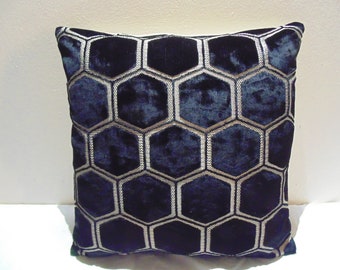 Designers Guild Fabric Manipur Noir Black Cushion Cover / pillow