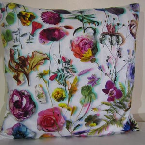 Designers Guild & Christian Lacroix fabric Herbarium Perce - Neige  Cushion Cover