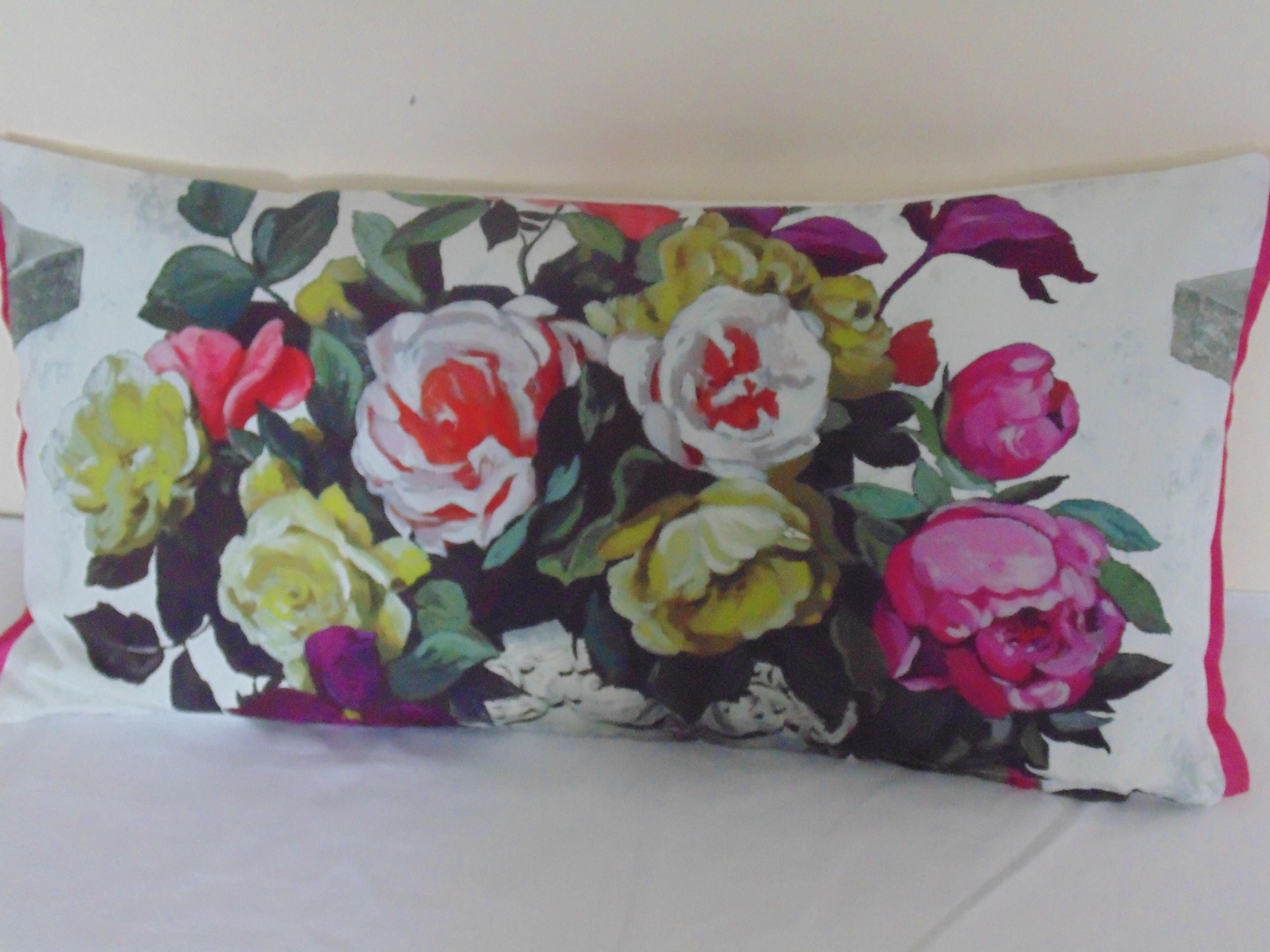 Pillow Designers Guild floral 100% Cotton Fabric Cushion Cover Rugosa Plaster Pillow Designers Guild floral 100% Cotton Fabric Cushion Cover Rugosa Plaster
