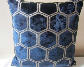 Designers Guild Fabric Manipur Midnight Cushion Cover / pillow cover
