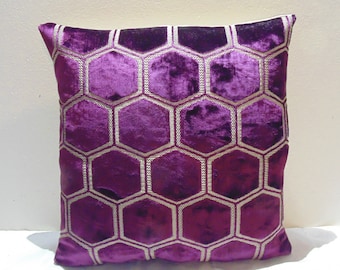 Designers Guild Fabric Manipur Damson Cushion Cover / pillow cover