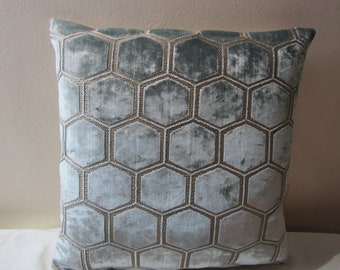 Designers Guild Fabric Manipur Silver Cushion Cover / pillow cover