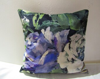 Designers Guild Fabric Bloomsbury Rose-Indigo  Cushion Cover design 1