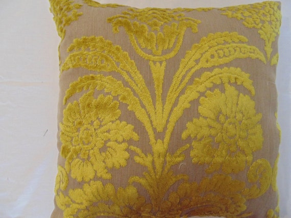 Designers Guild Velvet Fabric Cushion Cover /  Ombrione Moss