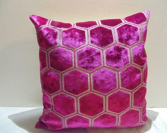 Designers Guild Fabric Manipur Fuchsia Cushion Cover / pillow cover