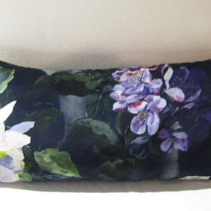Designers Guild Fabric Delft Velvet Noir Cushion Cover / pillow