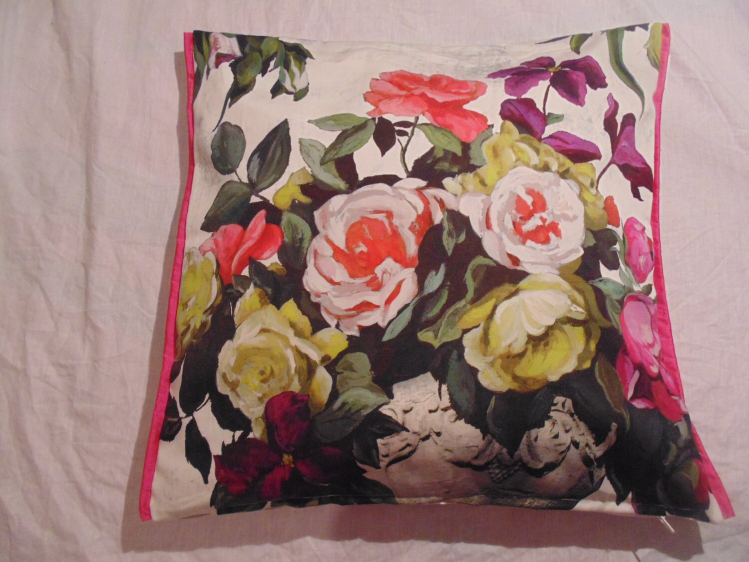 Pillow Designers Guild floral 100% Cotton Fabric Cushion Cover Rugosa Plaster Pillow Designers Guild floral 100% Cotton Fabric Cushion Cover Rugosa Plaster