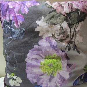 Designers Guild 100% Leinen Alexandria Amethyst Kissenbezug floral