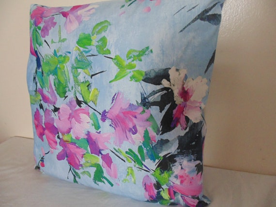 Designers Guild Floral Fabric 100 Cotton Cushion Cover Faience Cornflower B Home Decor Nautical Home Decor Pillows