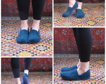 Felted Crochet Slippers for Women: The Klompen