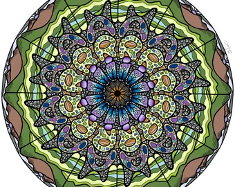Custom Name Mandala  - Digital 12" x 12" Print