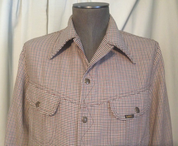 Men’s Vintage Lee Riders Western Gun Check Houndst