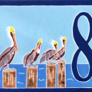 Pelican on Poles address tile