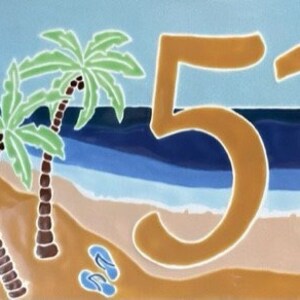 Palm tree address tile