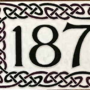 Celtic border address tile
