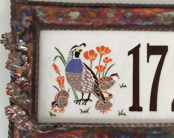 Quail Address Tile