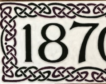 Celtic border address tile
