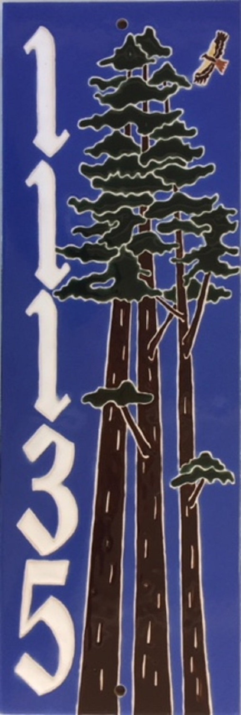 Redwood Address Tile Etsy