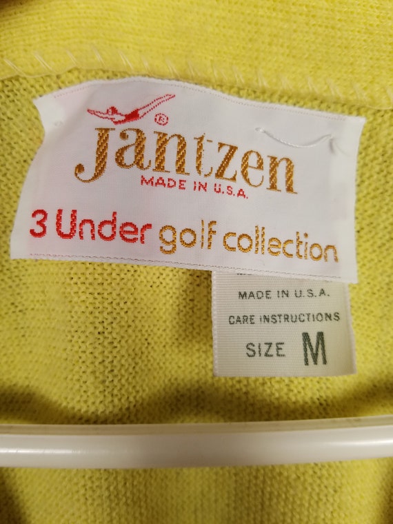 Vintage Yellow Jantzen 3 Under Golf Collection Ca… - image 2