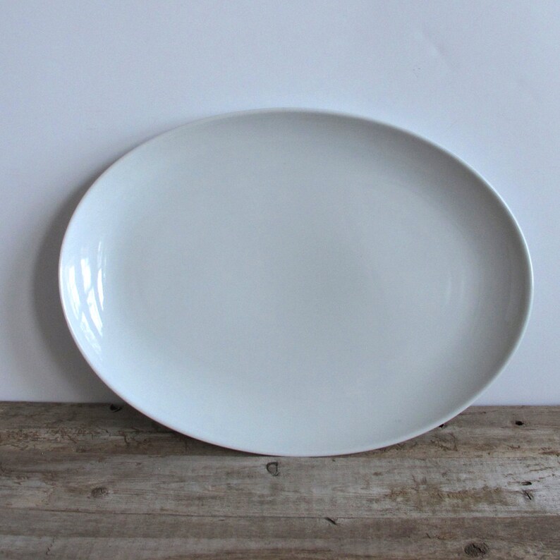 Vintage White Ironstone Grand Plateau Ovale Etsy