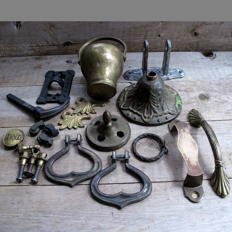 Antique and Vintage Furniture Hardware Old With Handmade Brass Etsy