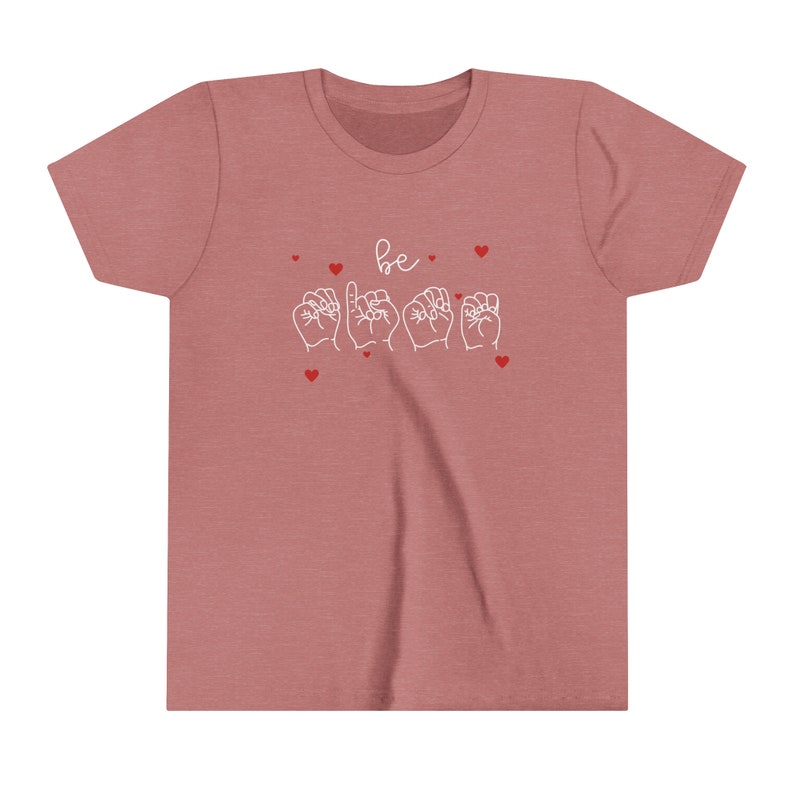 Kids Valentine's Day T-shirt Be Mine in American Sign Language ASL Be ...