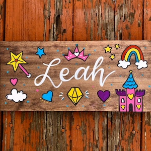 Girl’s Room Name Sign, Princess Theme Sign, Little Girl’s Room Decor